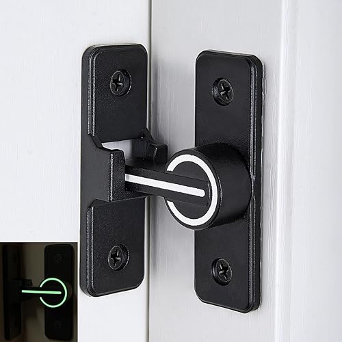 Miniatura 6 de 2 Paquetes de Cerraduras Blancas de 90 Grados para Puerta de Granero, Pestillos Pesados para Puerta Corrediza de Granero