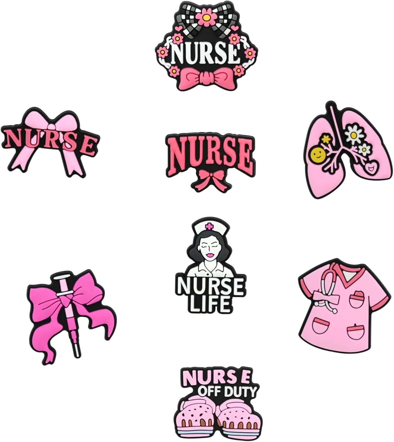 16pcs Medical Staff Shoe Decoration Charms, ABS DIY Decorations for Clogs and Sandals, Versatile Craft Accessories for Party and Dance
