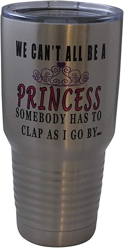 Miniatura 1 de Rogue River Tactical Taza de viaje grande de 30 onzas con diseño de princesa divertida, con tapa para esposa, madre, hija, hermana, regalo para el