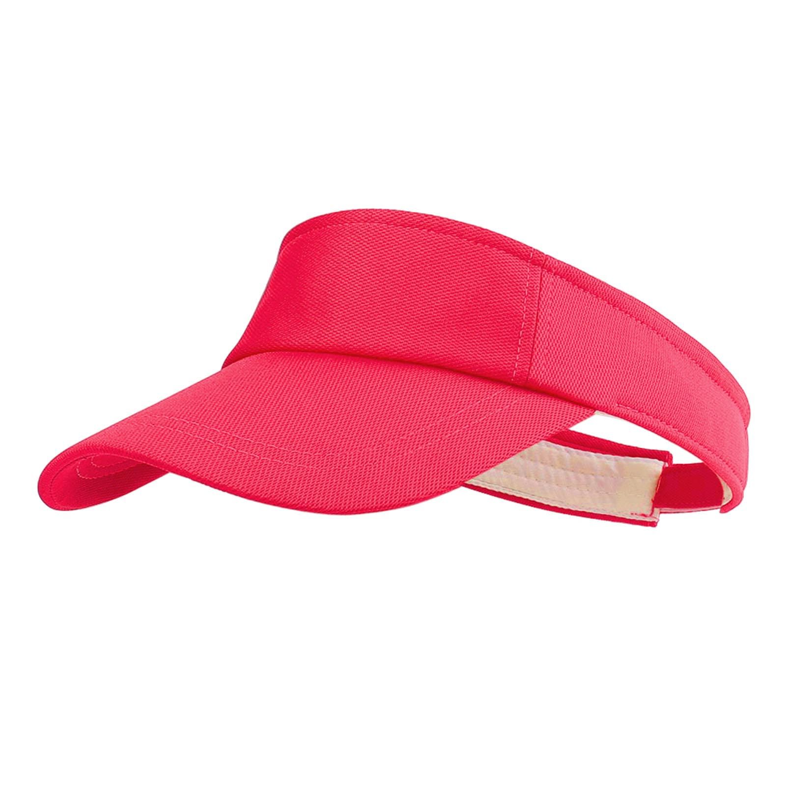 MK MATT KEELY Visor czapka z daszkiem dla kobiet i mężczyzn, regulowana, ochrona przed słońcem, czapka baseballowa dla nastolatków, różowo czerwony, jeden rozmiar