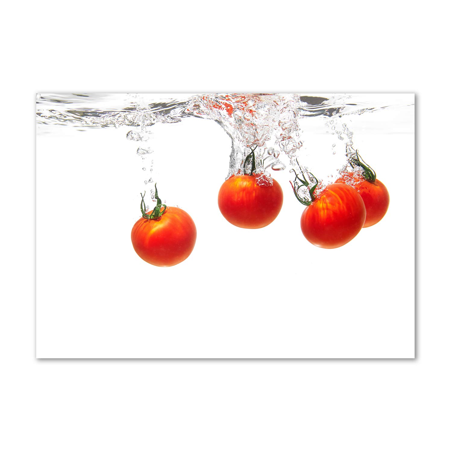 Mural acrylic glass picture rouge tomates sous l'eau incassable et résistant à l'humidité