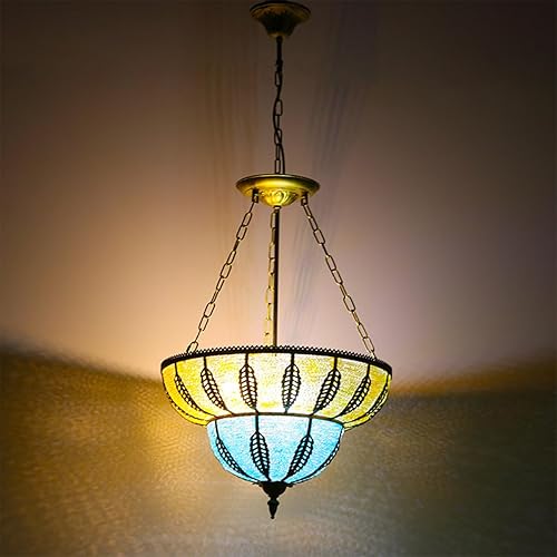 Miniatura 2 de TFCFL Lámpara colgante Tiffany vintage de estilo victoriano para sala de estar, comedor