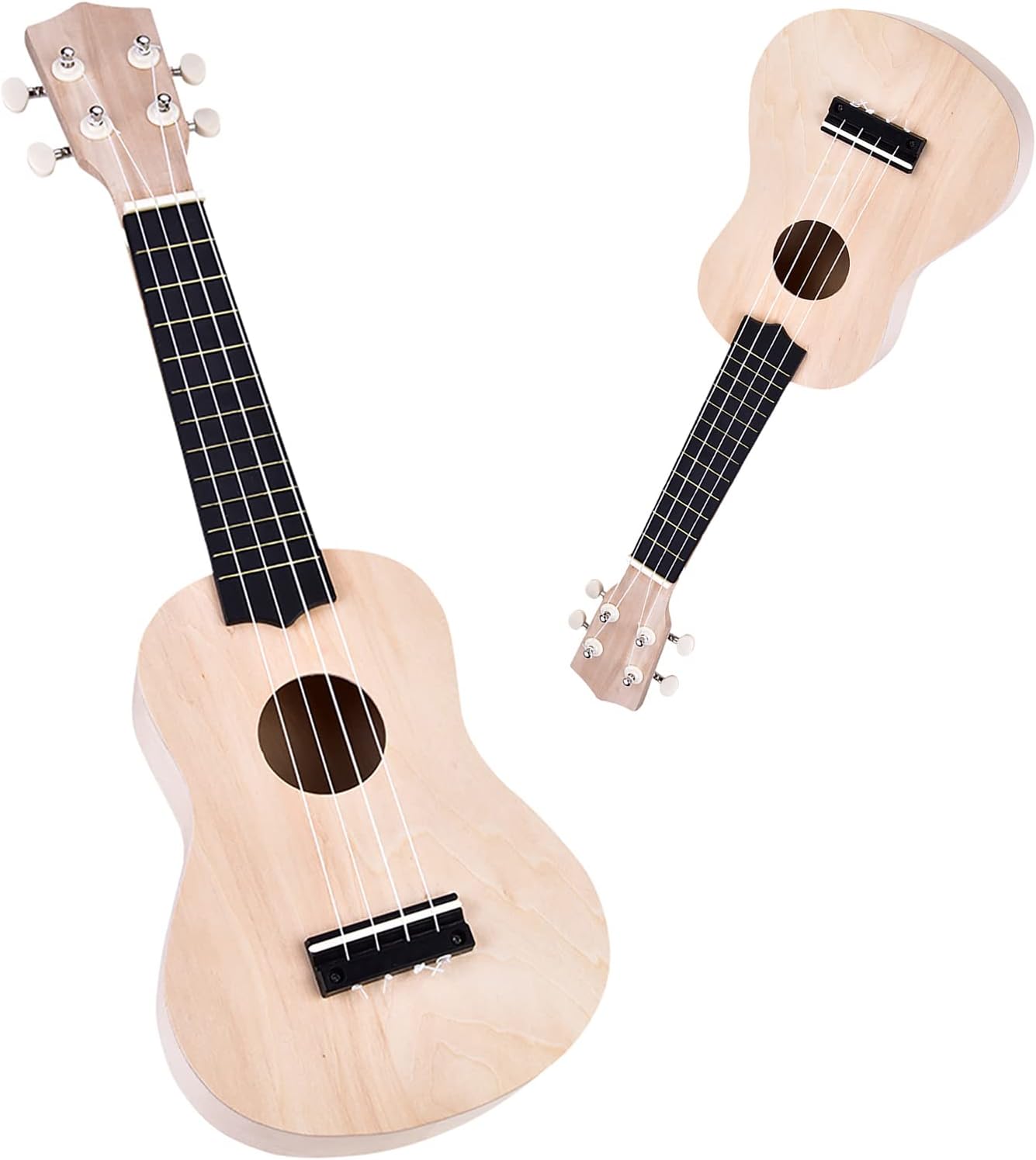 DIY Ukulele Kit, 21 Inch Basswood 4 String Guitar Build Your Own Ukulele Kit DIY Musical Instruments for Adults Beginners