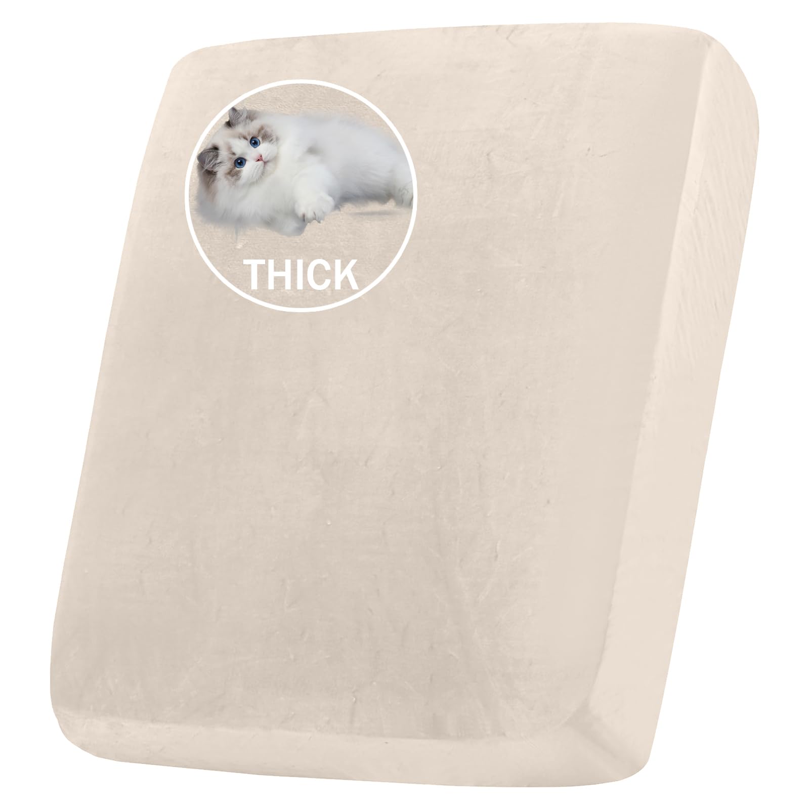 BXFUL Stretch Velvet Sofa Seat Cushion Cover, Removable Sofa Couch Covers with Elastic Bottom