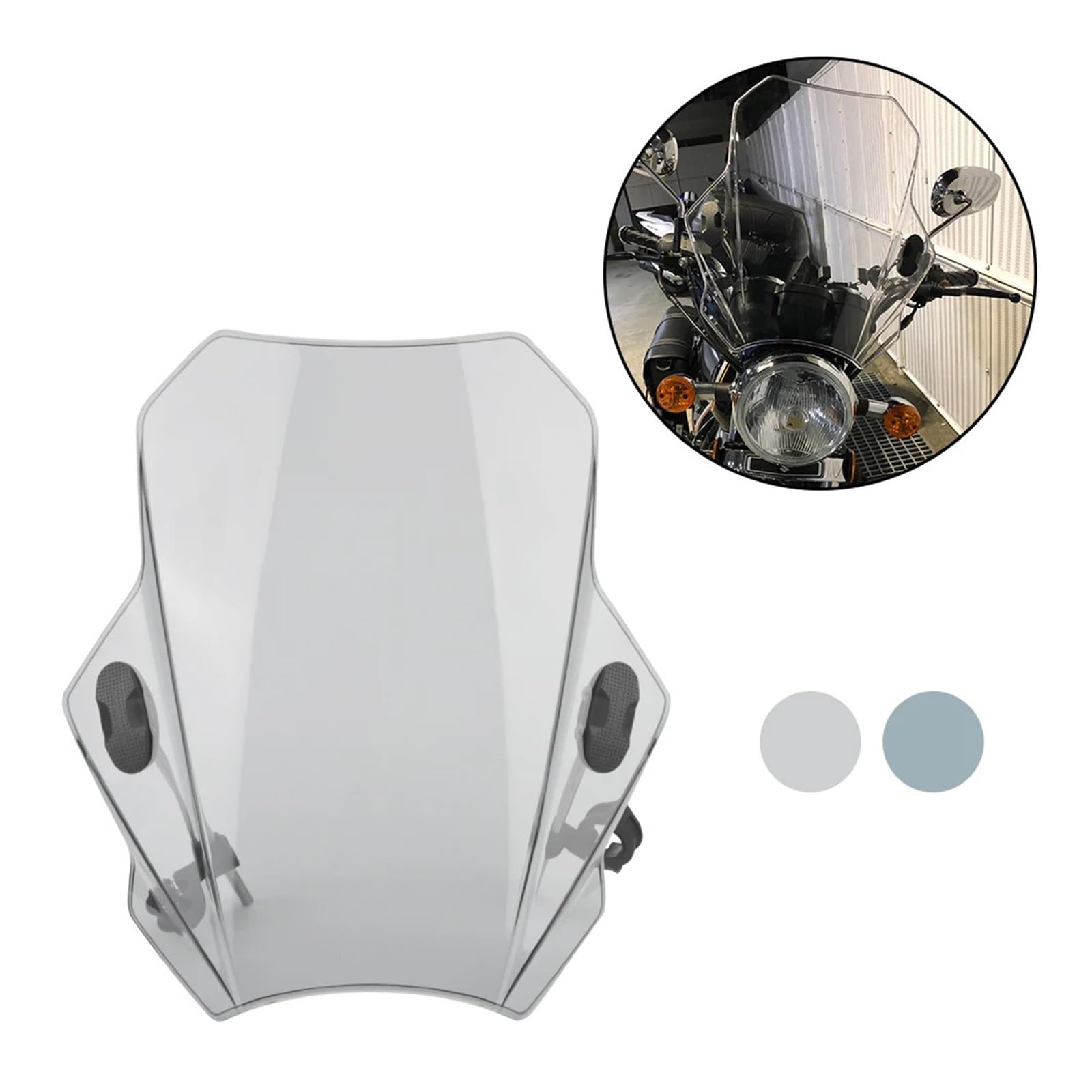 Parabrezza for scooter | Copri parabrezza universale Parabrezza moto Parabrezza regolabile(GRAY)