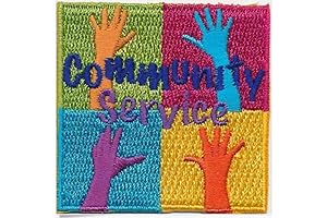 Embroidered Iron-On Girl Scout Fun Patch-COMMUNITY SERVICE