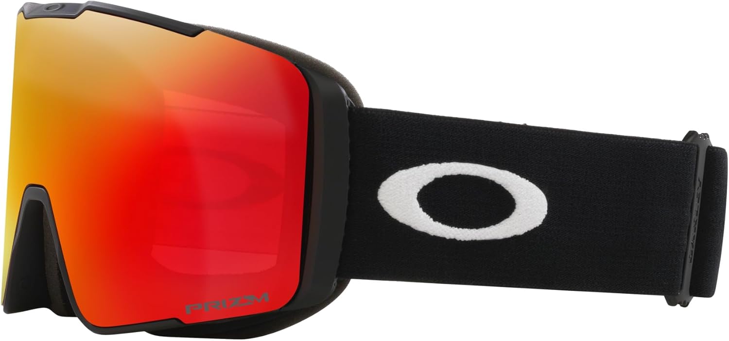Oakley Line Miner Pro Low Bridge Fit Snow Goggle, Matte Black Strap w/Prizm Snow Torch Iridium Lens, Medium
