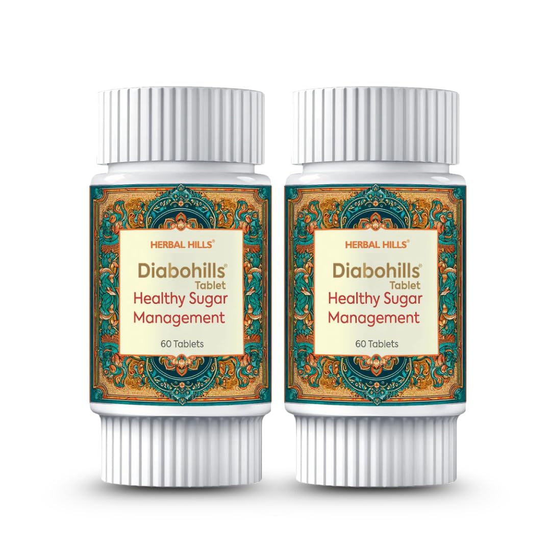 Herbal Hills Diabohills Tablets, (60 Tablets Pack) | Supports Sugar Control & Pancreatic Health | Ayurvedic Sugar Management Supplement For Blood Sugar Balance & Metabolism | With Jamun, Karela & Gudmar Pack of 2-image-40