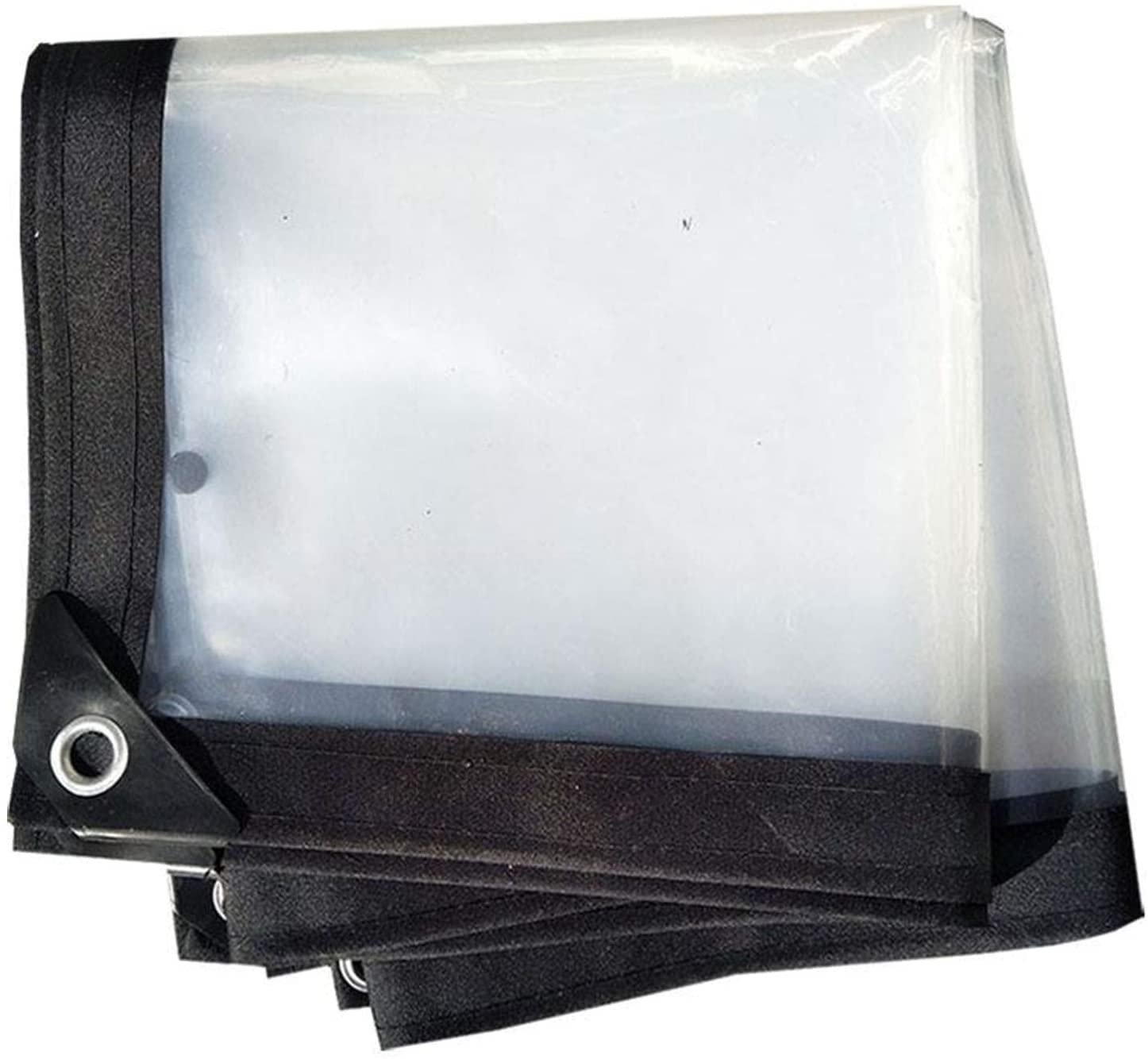 Lona pequeña impermeable 1x1m transparente con ojales de aluminio para exterior