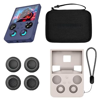 Protection Bundle Compatible with Anbernic RG 477V, for Full Protection, Portable Storage & Complete Kit Gray