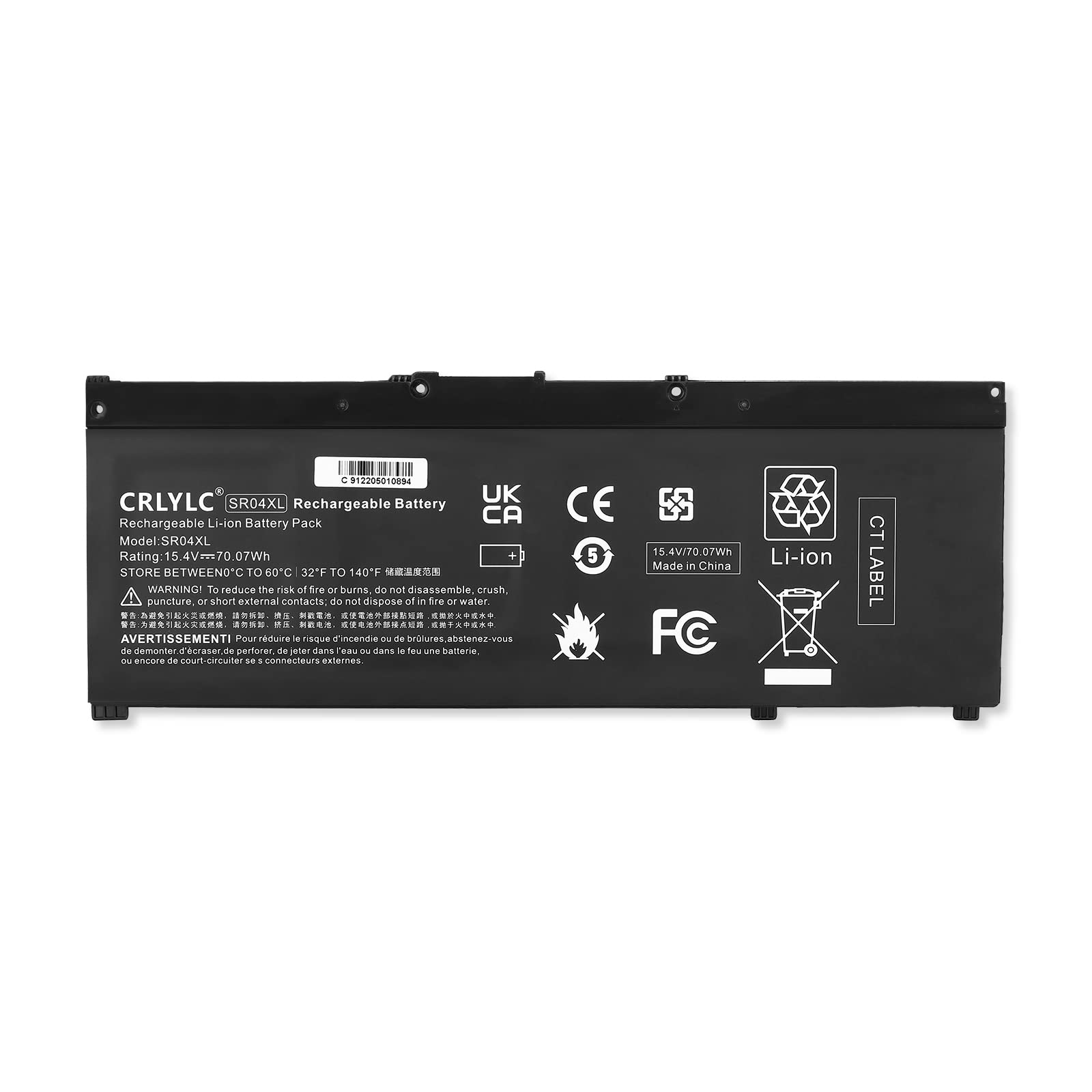 SR04XL Batterie pour HP Omen 2018 15-CE 15T-CE 15-DC 15T-DC 17-CB 17T-CB ZBook 15v G5 Pavilion 15-CB 15T-CB 15-ce000nf ce002ng ce003nf ce005ng ce007ng 15-dc0001ng dc0001nl 15-cb002nl Battery
