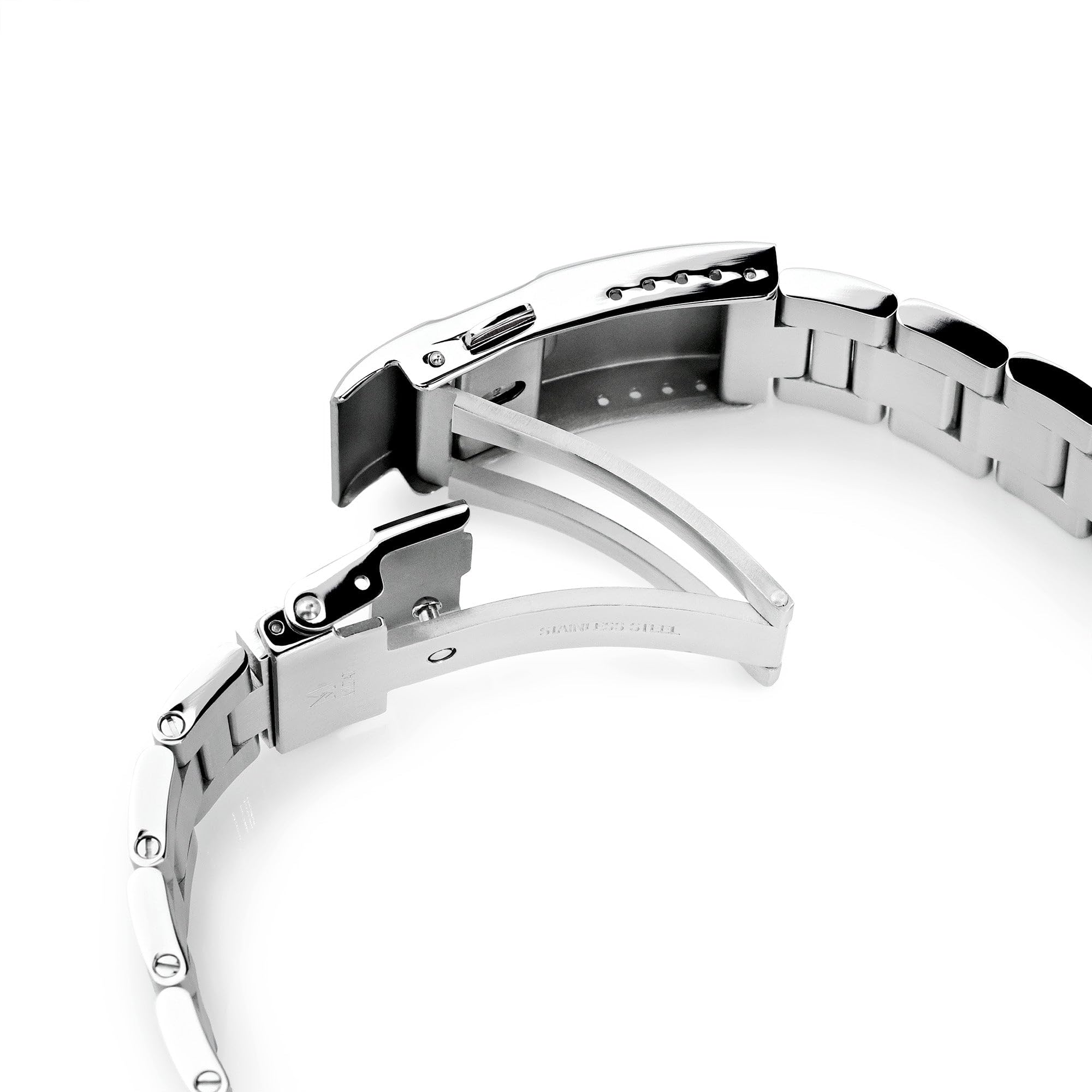 MiLTAT 20 mm Super-O-Uhrenarmband mit geradem Ende, universell einsetzbar, 316L-Edelstahl