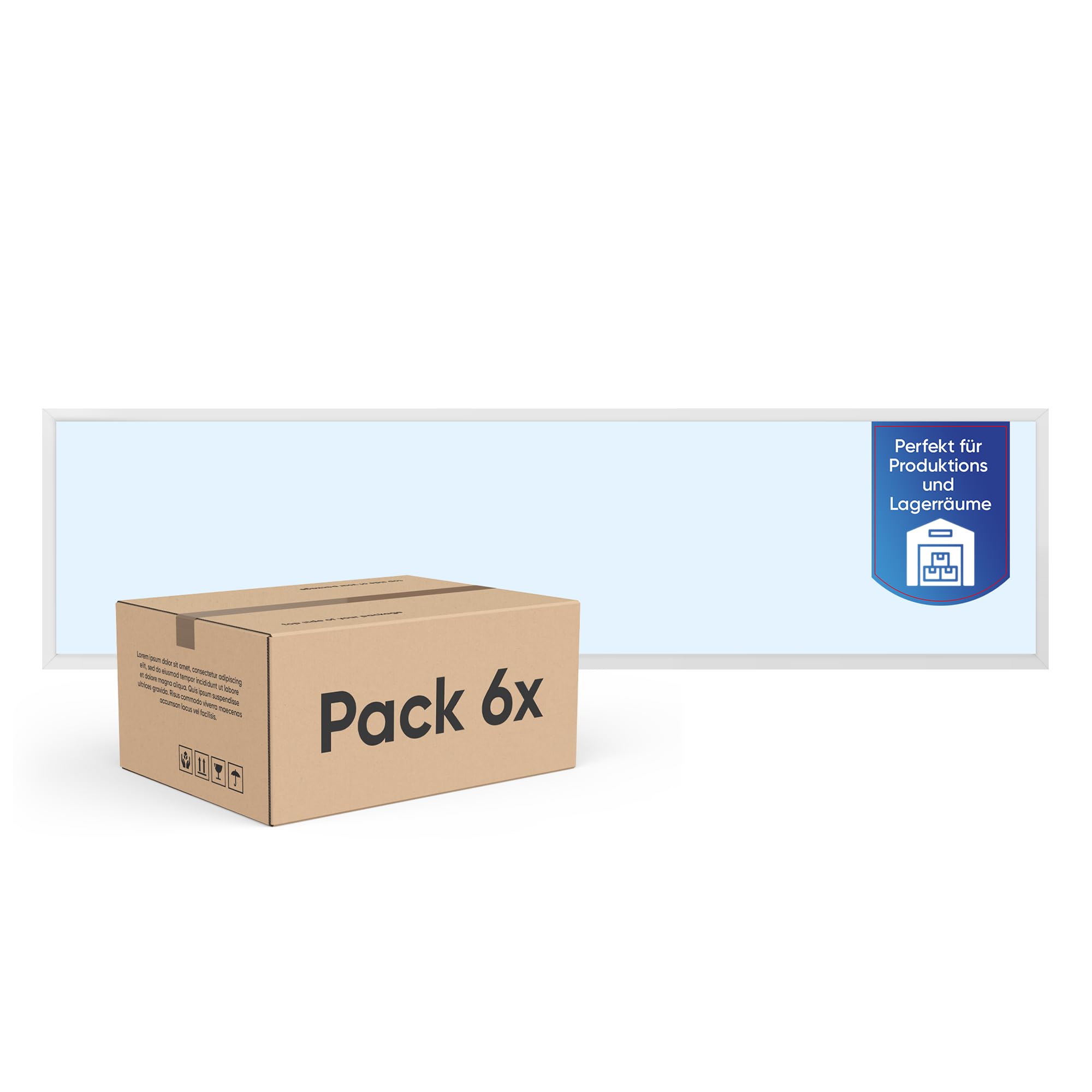 LECOM 6x LED Panel 120x30 Tageslicht 6500K 4000lm für Rasterdecken | Energieeffiziente LED Flächenleuchte Tageslicht für produktives Arbeiten. Ideal für Keller, Werkstatt, Technikraum, Lager.