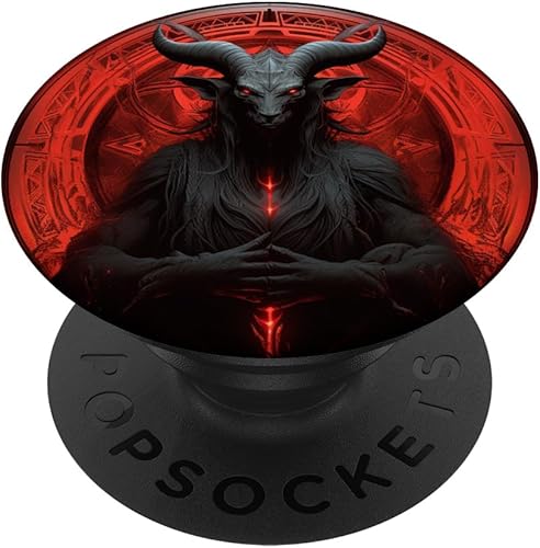 PopSockets de Baphomet de luna roja satánica oculta PopGrip intercambiable