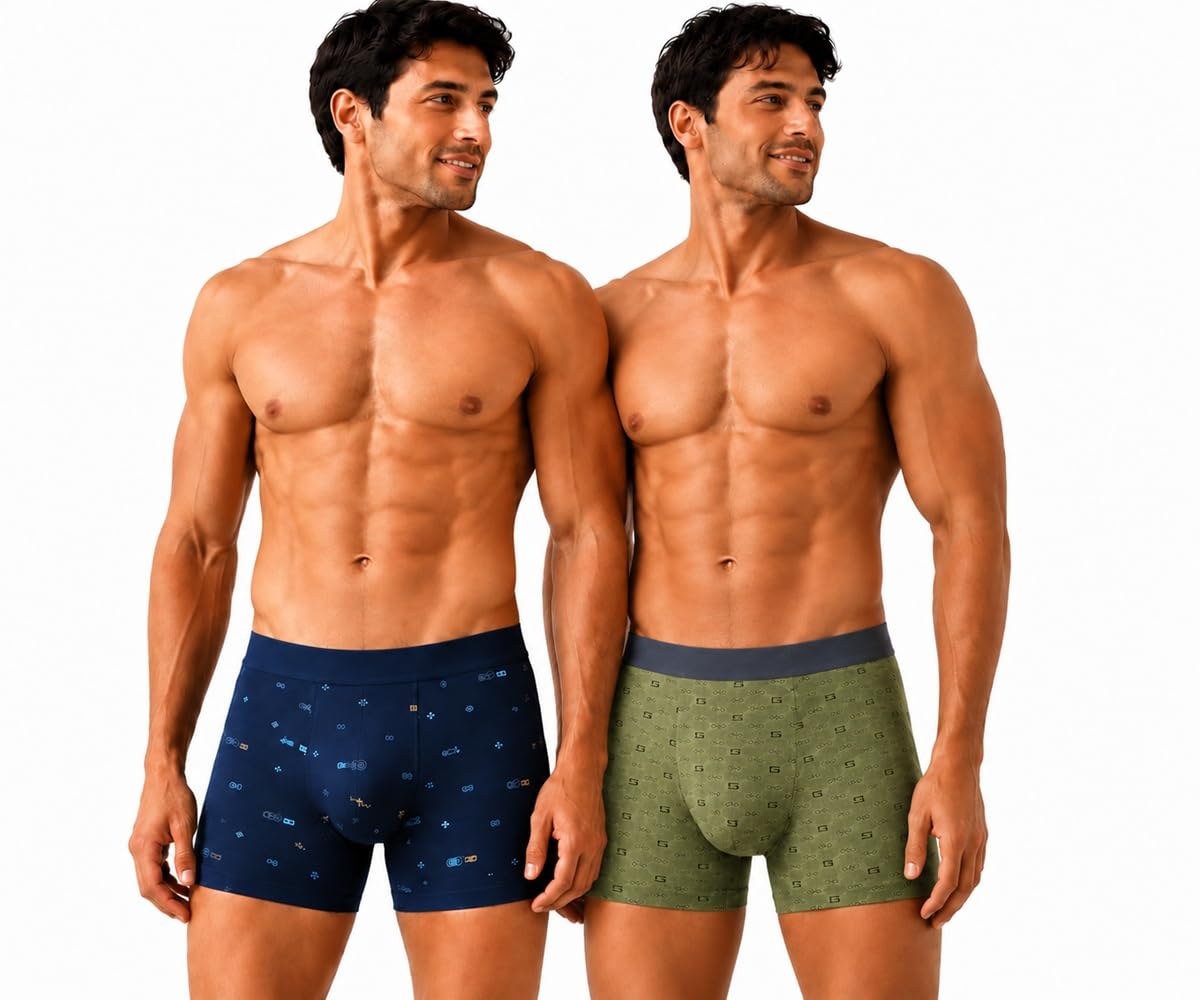 Men Underwear|Trunk|Premiun Men Underwar|Comfortable Stretch Fit|Stitchless|All-Day-Fresh (Pack of 2) (MTD)-picture-31
