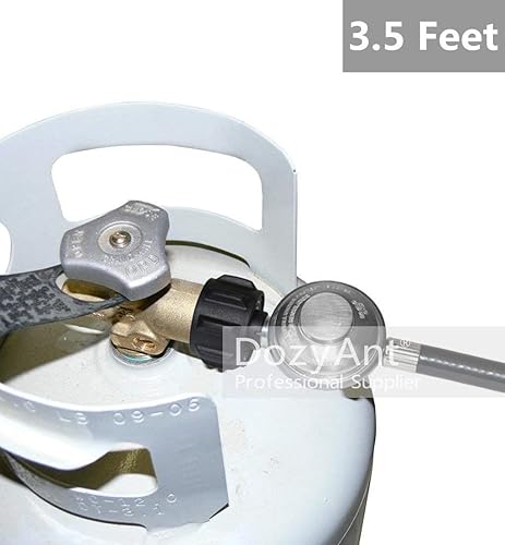 Miniatura 7 de DOZYANT QCC1 Repuesto del regulador de propano de baja presión para parrillas con manguera de 24 para la mayoría de las parrillas de gas LP,