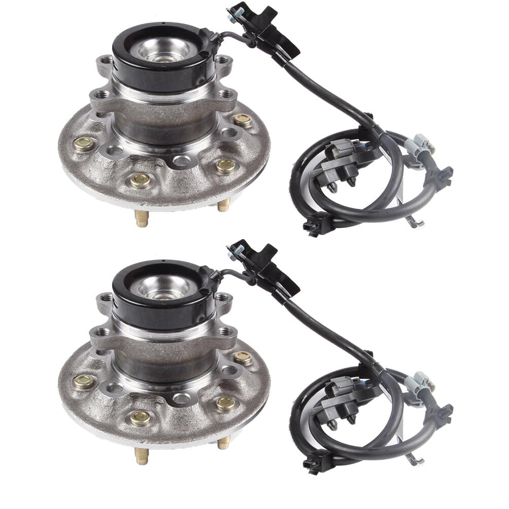 ECCPP Wheel Hub and Bearing Assembly Front Left 515106 fit for Chevrolet Colorado 2004-2008,for GMC Canyon 2004-2008,for Isuzu I- 6 Lugs Wheel Bearing Hubs with ABS 2pcs