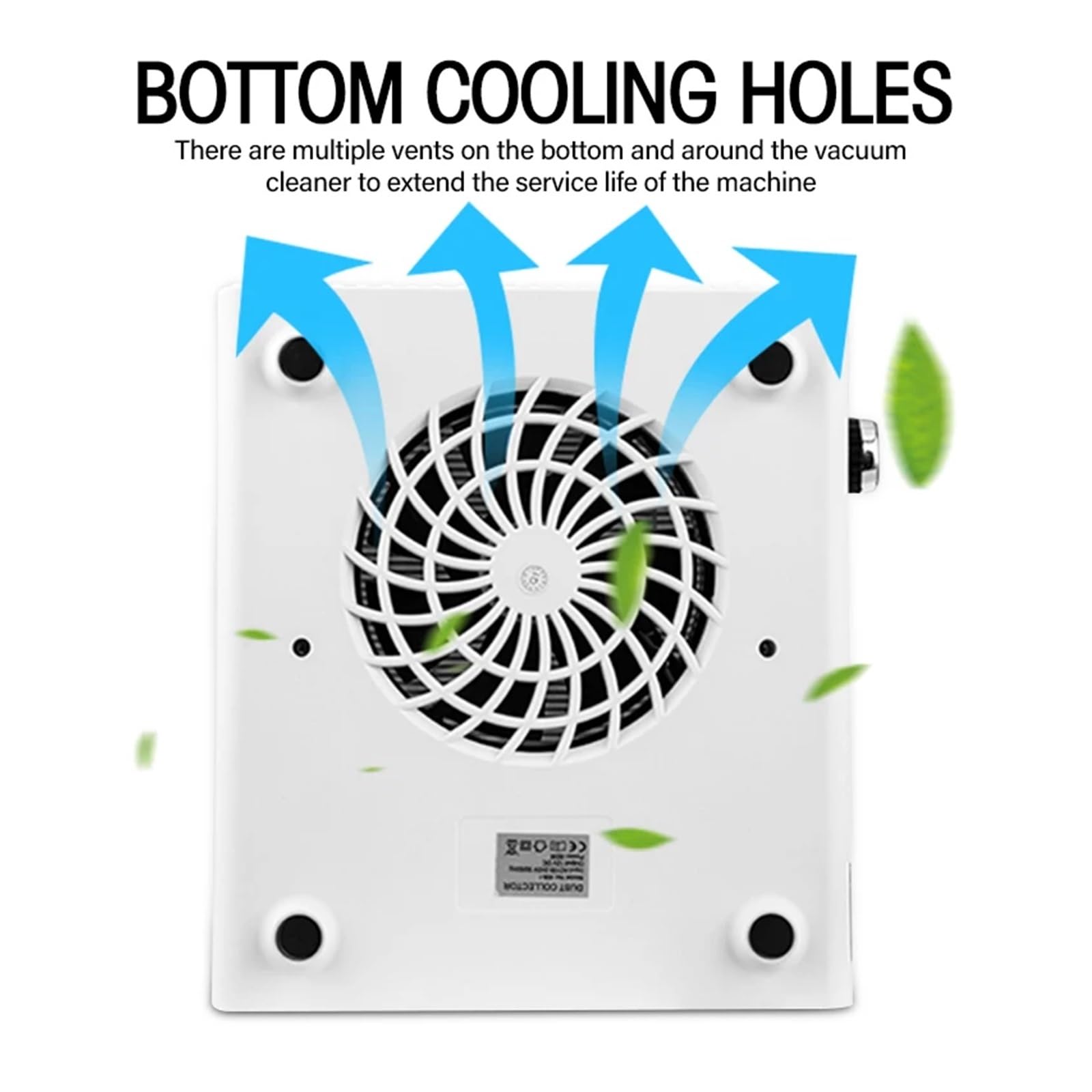 180W Aspirador profesional de polvo uñas con ventilador fácil usar