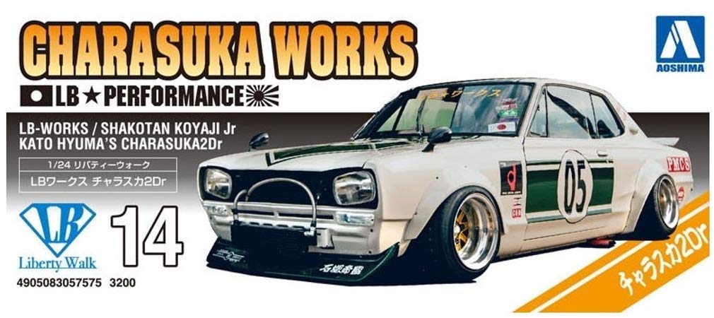 Aoshima Bunka Kyozai 1/24 Liberty Walk Series No.6,4 kg Charasuka 2Dr Plastic