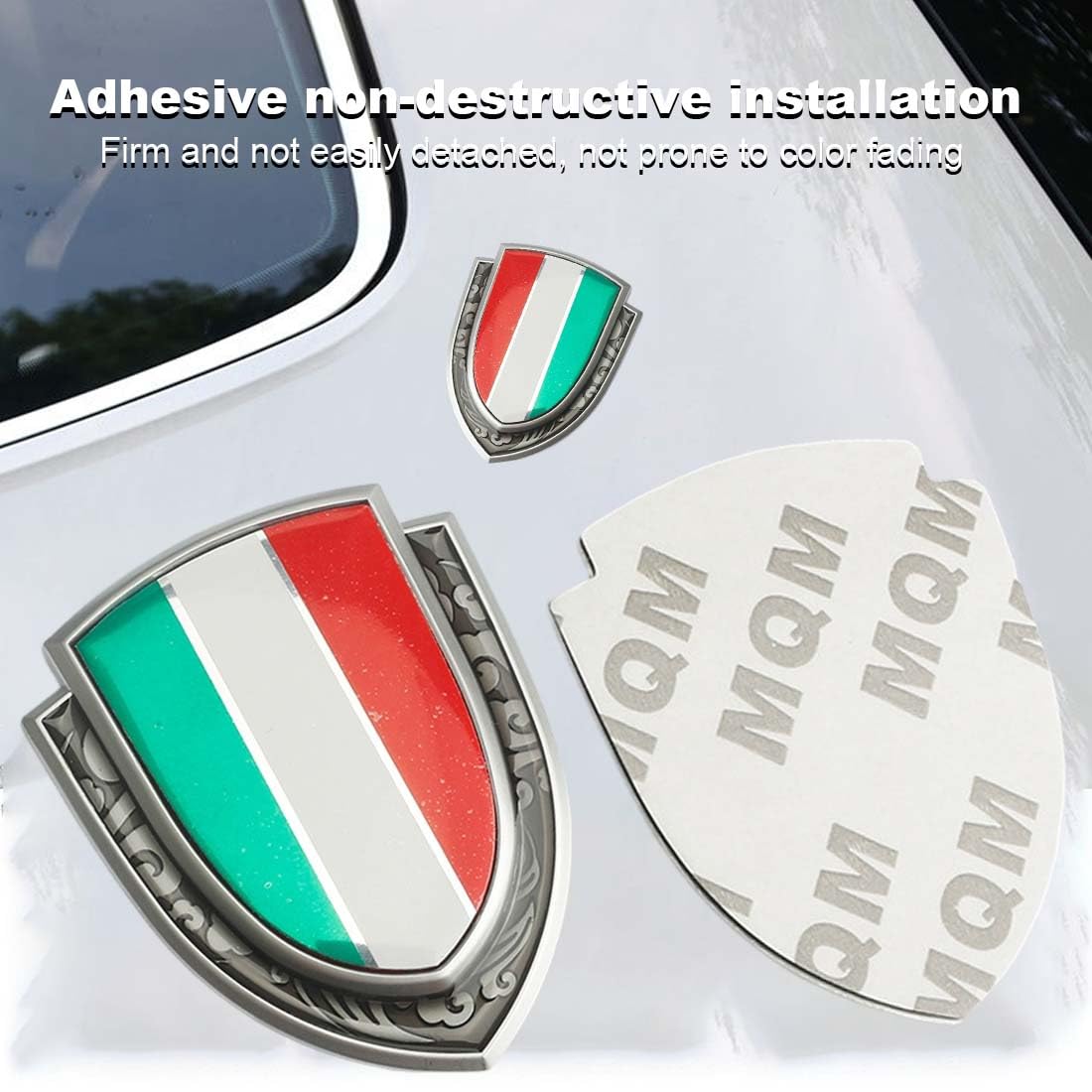 Adesivo 3D Bandiera Italia HQ, Confezione 3 Pezzi - Foto 2