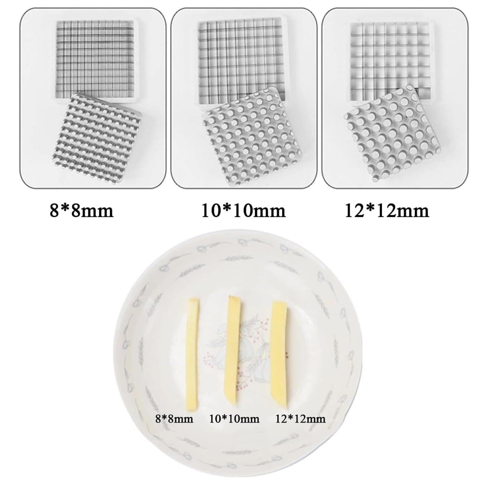 Taglierina manuale per patate, ravanelli, cetrioli e lattuga, con 3 lame in acciaio inox e 4 ventose, utensile da cucina ideale