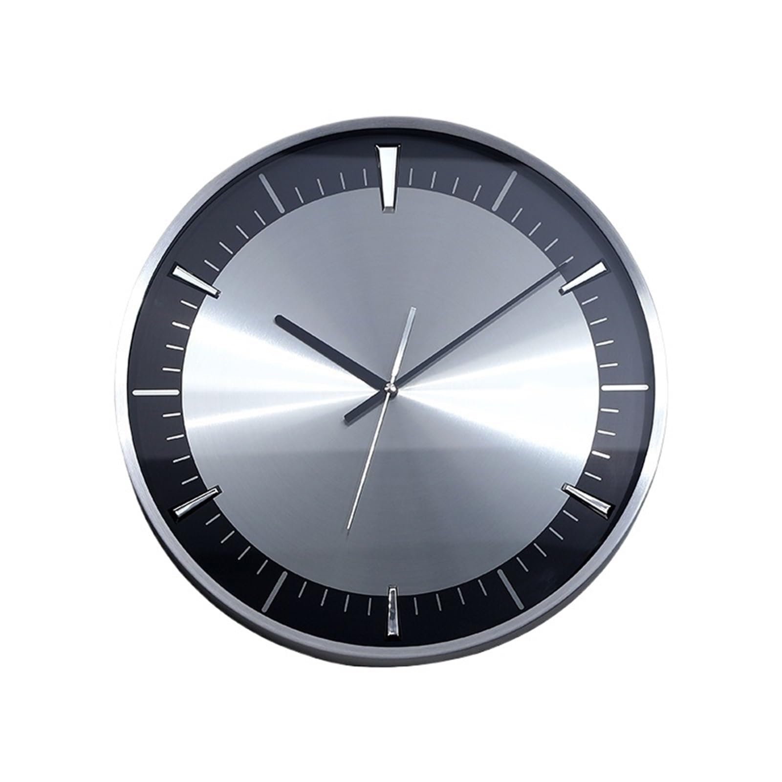 Aioneer Wall Clock Three Dimensional Scale Simple Metal 16 Inch Silent Wall Clock Battery Powered