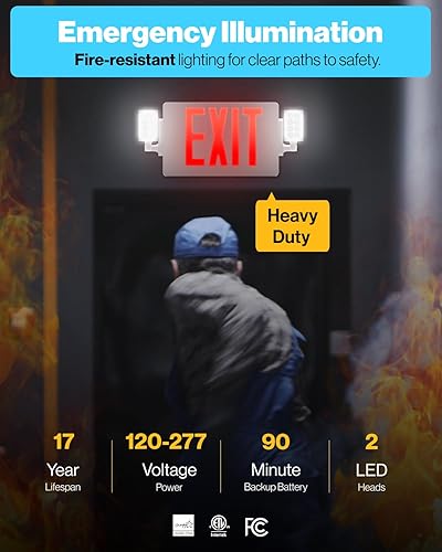 Miniatura 2 de Sunco - Paquete de 6 señales LED de salida con luces de emergencia, luz combinada de emergencia LED ajustable de doble cara con batería de respaldo,