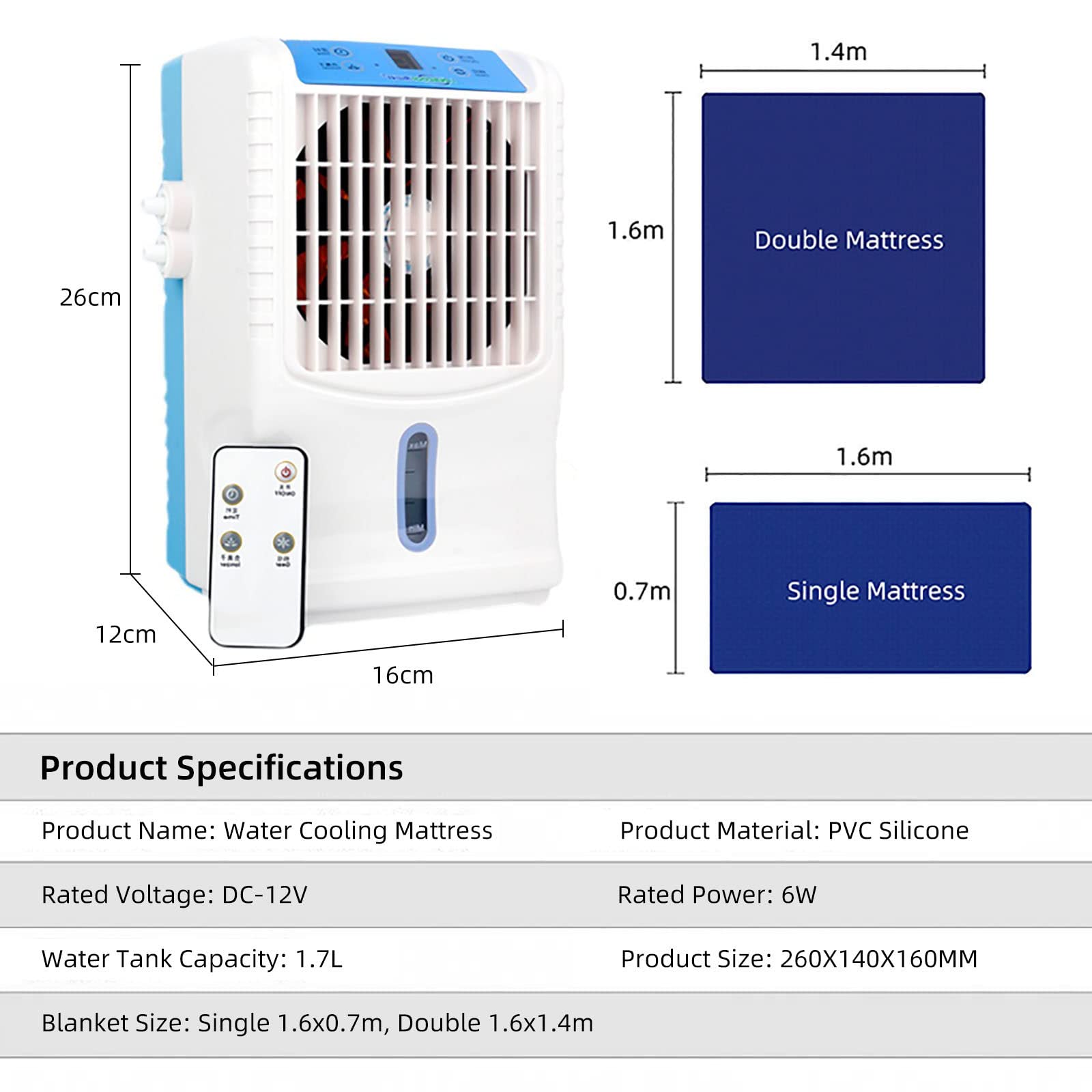 Materasso Riscaldato Ad Acqua IDOO - Senza Radiazione, Timer 12h, Silenzioso, Ideale Per Donne - Foto 10