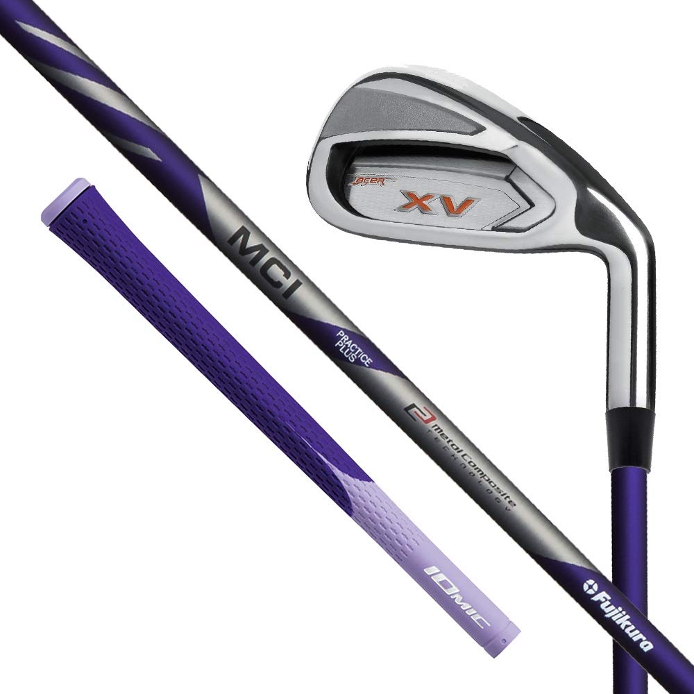 ボールを打てるスイング練習アイアン ヘッドにフジクラ MCI PRACTICEを装着 ＃8 Teeolive製作]ボールを打てるスイング練習アイアン ヘッドにフジクラ