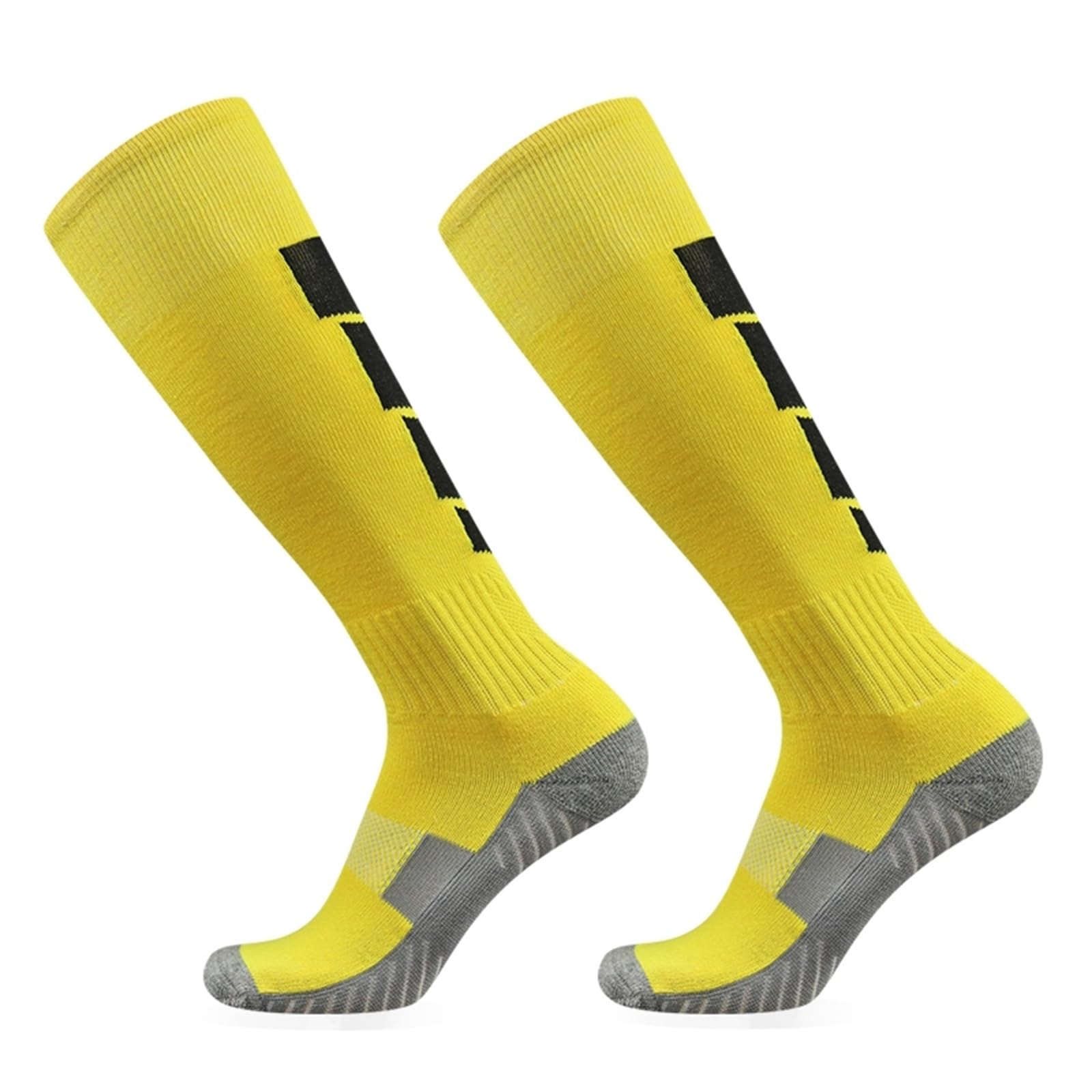 LXRHLIKG Fencing Sport High Long Sports Socks, Fencing Equipment Protective Fencing Stockings, Unisex Anti-slip Thickening Fencing Socks for Men Women(Yellow,L)