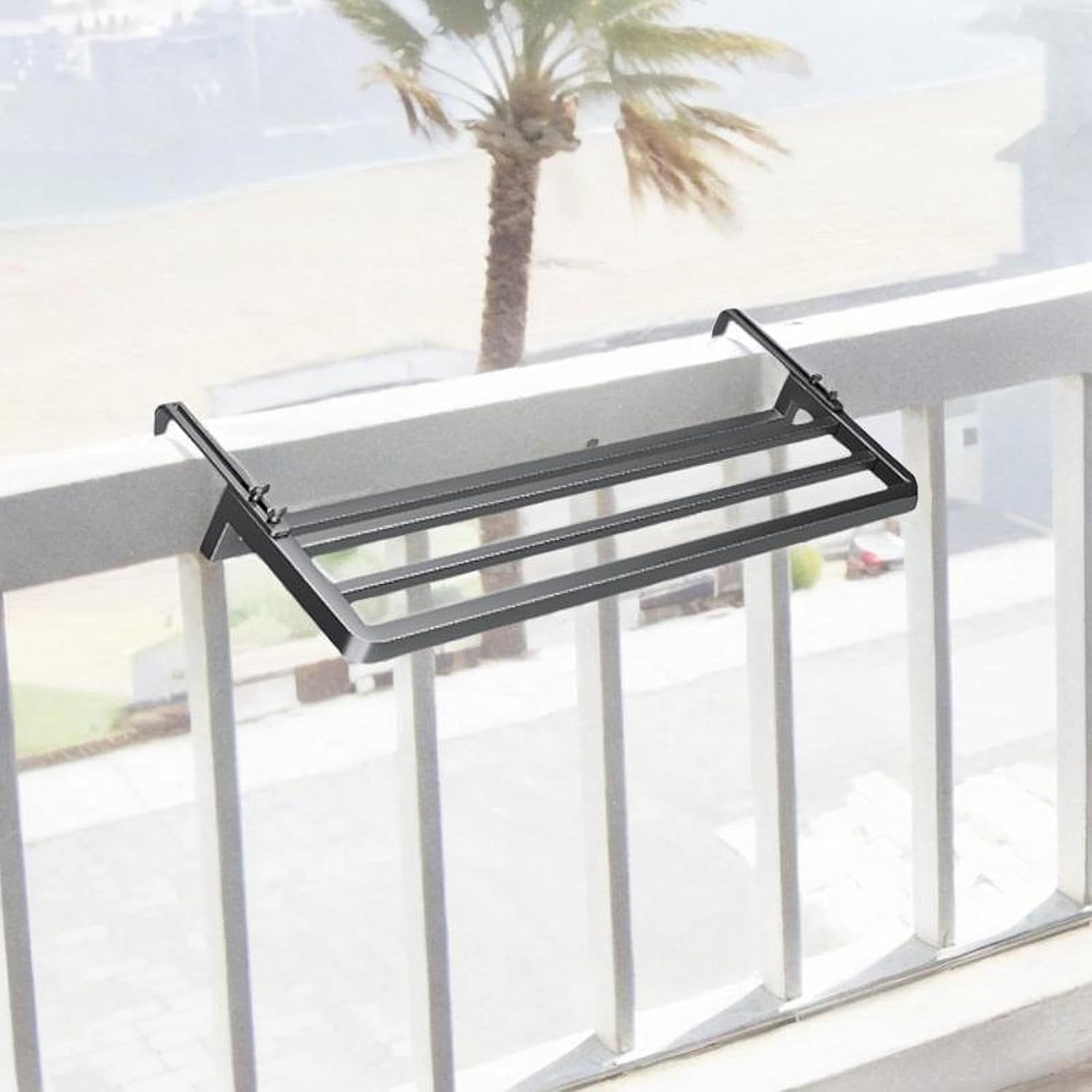 Over Window Mount Hanger Dryer Clothes for Towels Balcony Railings