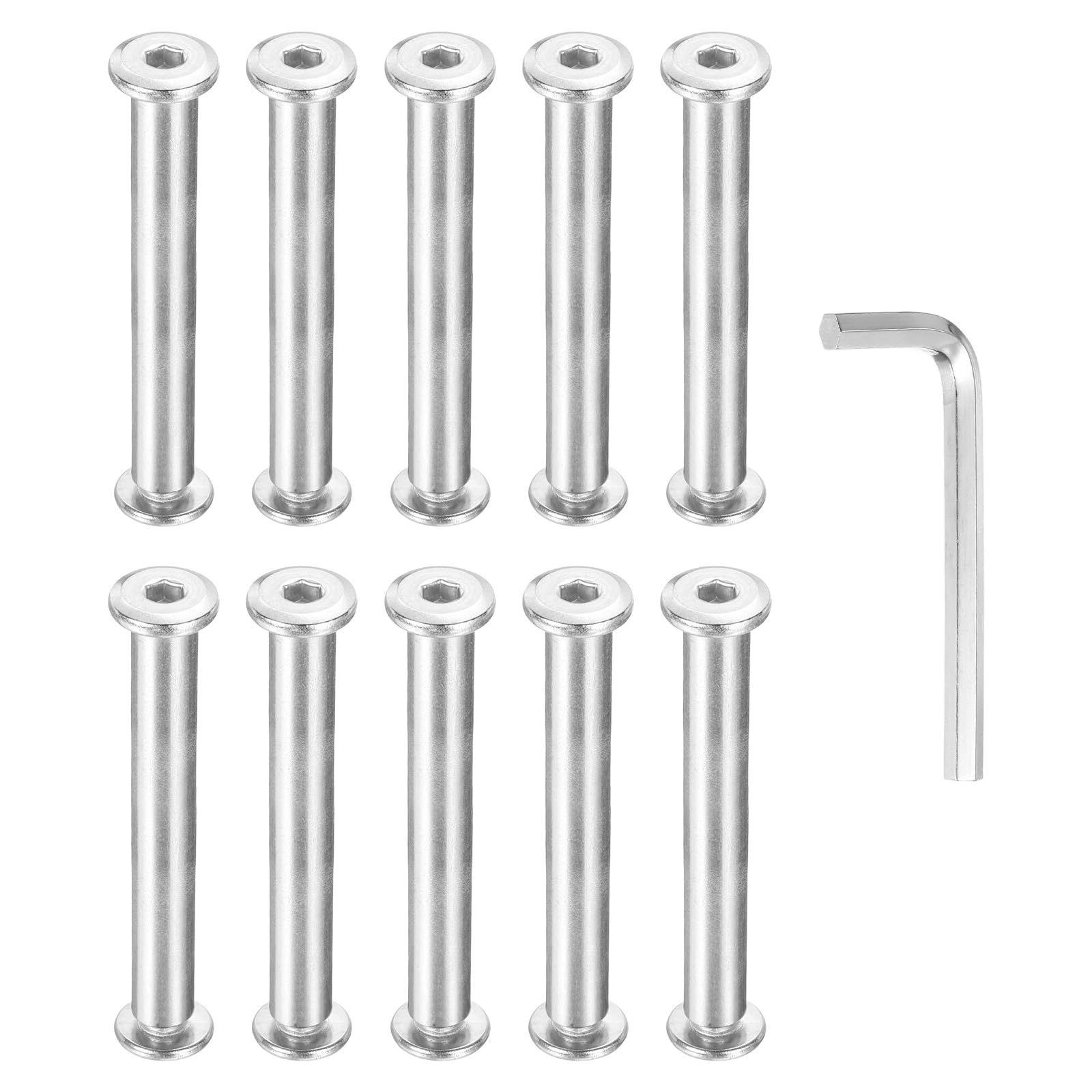 PATIKIL M6x6mm Hex Chicago Screws 8x60mm