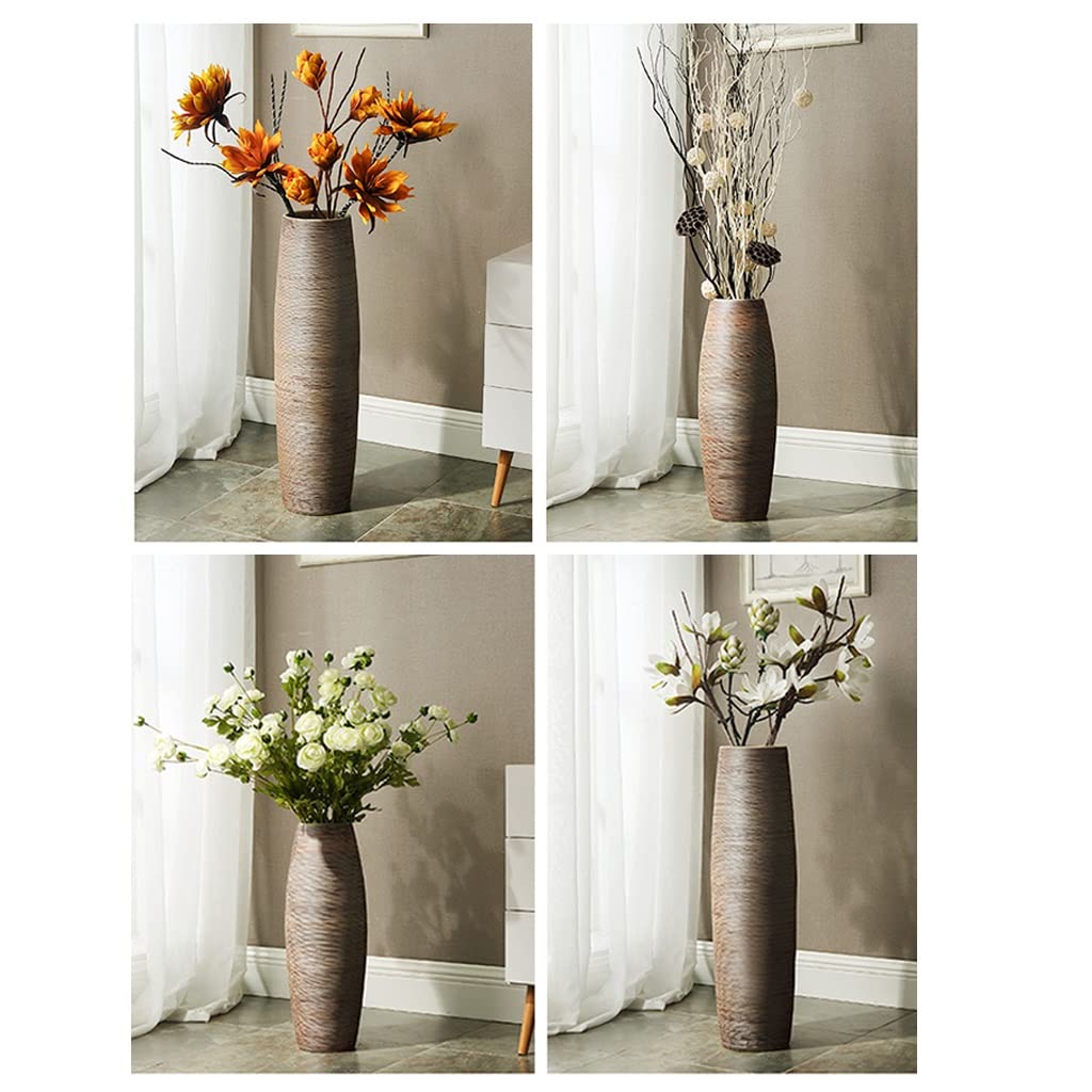 Keramische vaas, 100cm Grote Vloervaas, Hoge vloervaas, voor siertakken en droogbloemen, Thuis, Slaapkamer, Keuken, Woonkamer en bruiloft (Size : 20x60cm Keramische vaas, 100cm Grote Vloervaas, Hoge vloervaas, voor siertakken en droogbloemen, Thuis, Slaapkamer, Keuken, Woonkamer en bruiloft (Size : 20x60cm