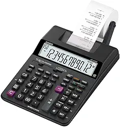 Calculadora com Impressora, 12 Dígitos, Casio, HR-100RC, Preto