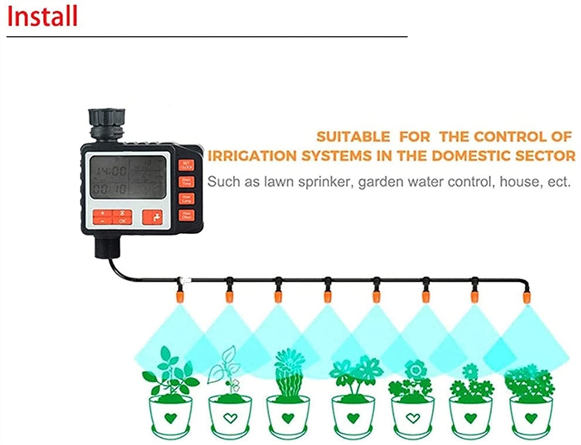 Timer Per Irrigazione Intelligente Ulisem, Tubo Da Giardino Con Programmi Di Irrigazioneritardo Pioggiasistema Di Irrigazione Manuale 88423839 Timer Per Irrigazione Intelligente Ulisem, Tubo Da Giardino Con Programmi Di Irrigazioneritardo Pioggiasistema Di Irrigazione Manuale 88423839