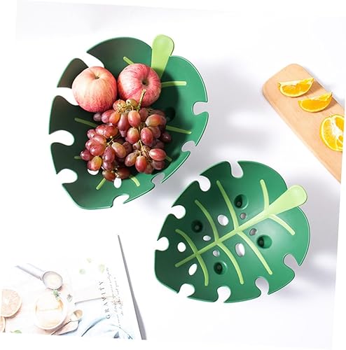 Miniatura 3 de jojofuny Placa de hoja de tortuga bandeja de plástico serpiente, banquete nuez hojas de palma decoraciones de mesa