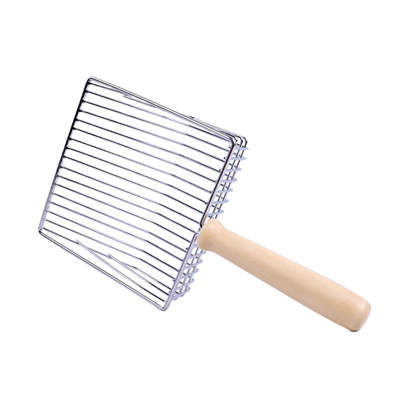 HUATEEN Wooden Handle Metal Cat Litter Scoop