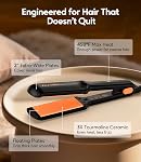 Terviiix 2 Inch Wide Ceramic Flat Iron for Thick Curly Natural Hair - Tourmaline Straightener, 30s Heat Up, 150C to 230C Adjustable, Dual Voltage for Travel, Auto Shut Off | For Thick, 4C Natural, Coarse & Curly Hair, 30s Fast Heat, 300-450°F Adjusta