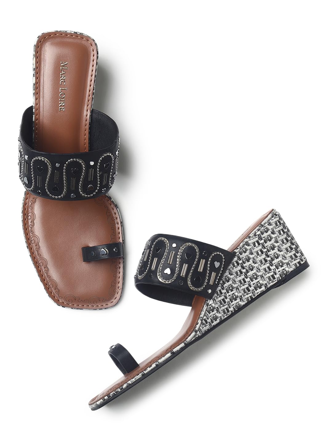 Ethnic Wedge Heels Sandal for Woman | Stylish Fashion Heeled Women Casual Sandals-image-19