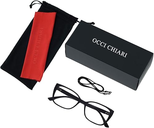 Miniatura 6 de OCCI CHIARI Gafas de lectura vintage para mujer, lector de moda 0 1.0 1.5 2.0 2.5 3.0 3.5 4.0 5.0 6.0 (negro, 3.0)