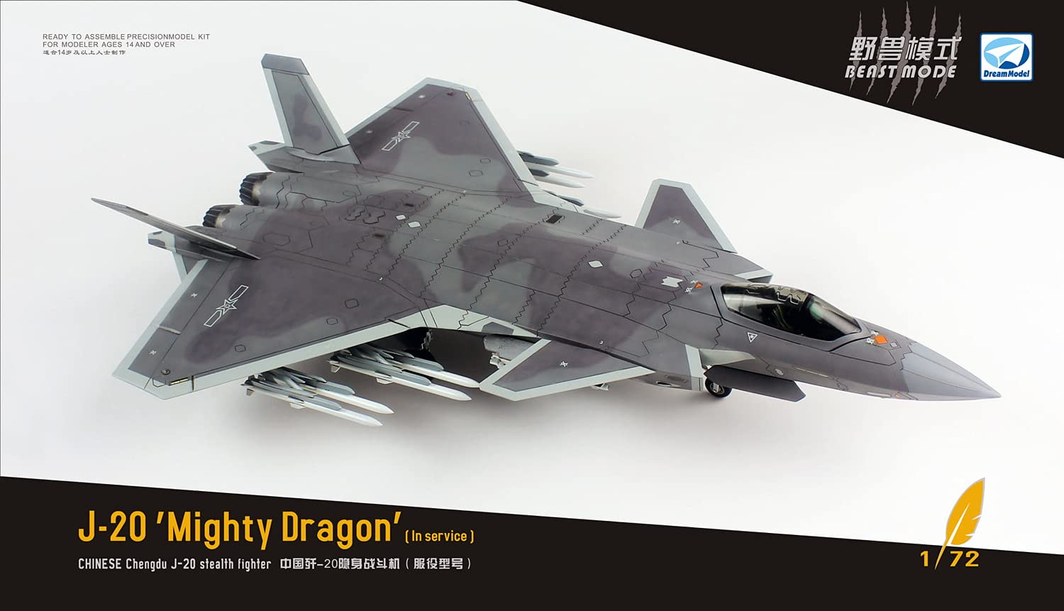 Amazon | ドリームモデル 1/72 中国空軍 J-20 威龍 ステルス戦闘機