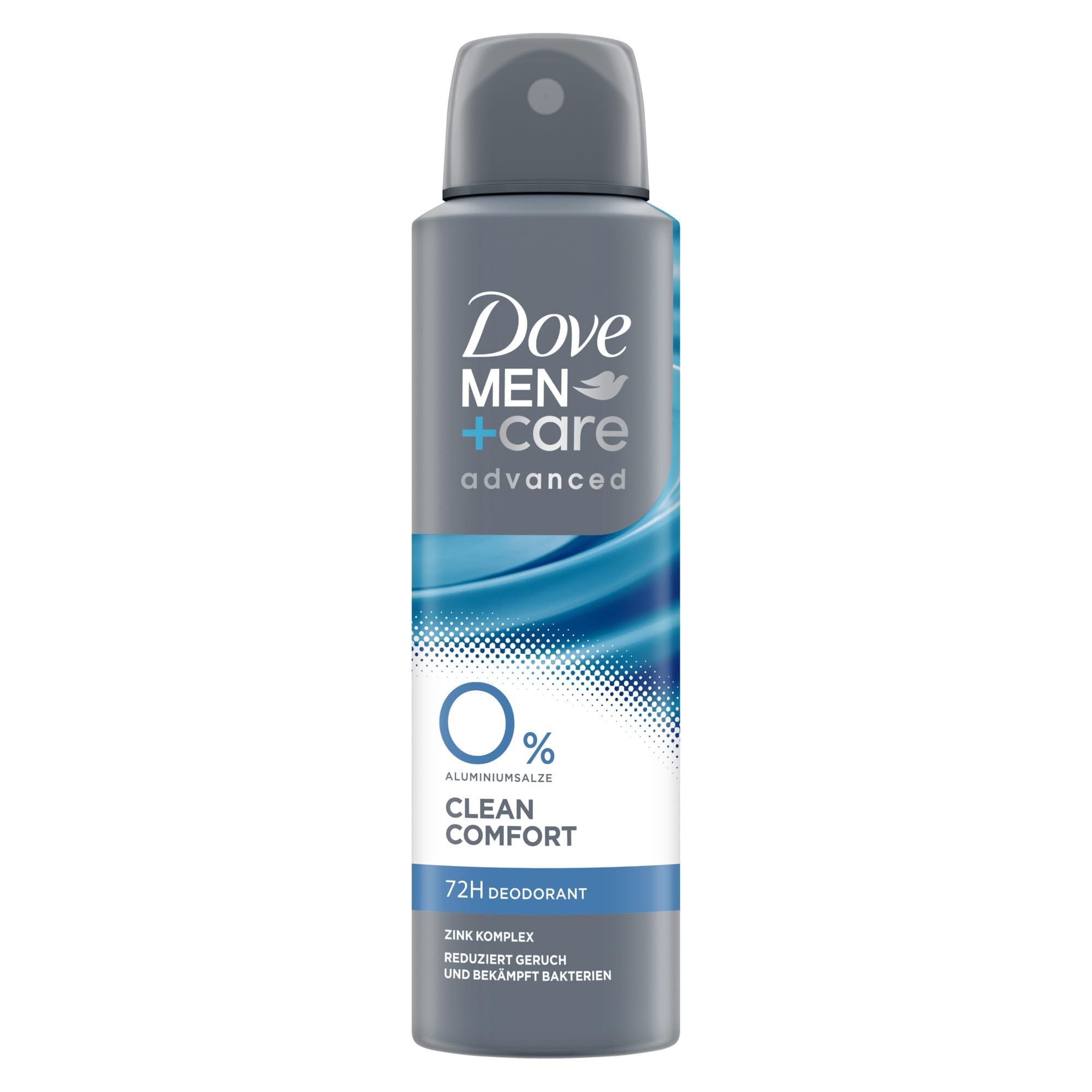 Dove Men+Care advanced 0% Deo-Spray Clean Comfort mit Zink-Komplex und 2-fach Schutz ohne Aluminiumsalze 150 ml (Packung mit 5) – Ansicht 2