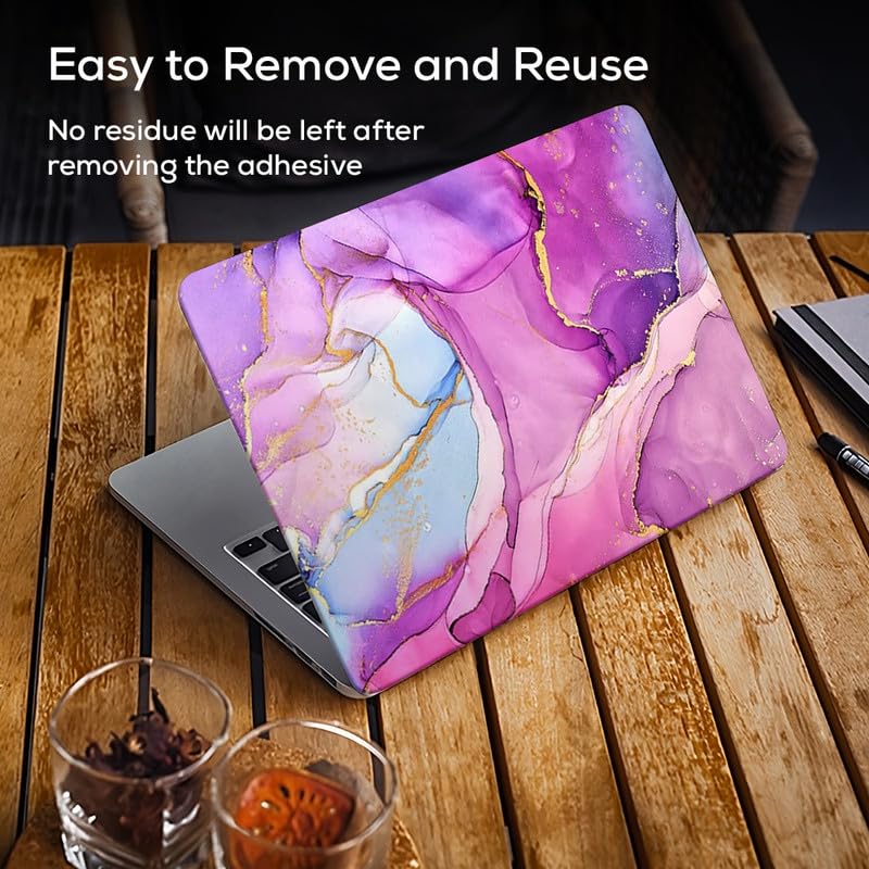 Image of Marbel D30 Top+Wrist Pad Vinyl Laptop Skin /Sticker /Cover for 14 Inches Laptops Laminated-Removable-HD Quality Compatible for Hp-Dell-Sony-Lenovo-Asus etc.(13.8x9.6 Inches)