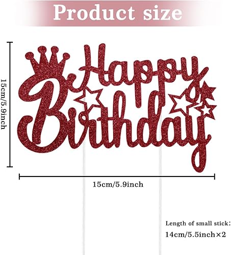 Miniatura 7 de Decoración para tartas de cumpleaños, decoración para tartas de cumpleaños, decoraciones para tartas, decoraciones para tartas para mujeres,