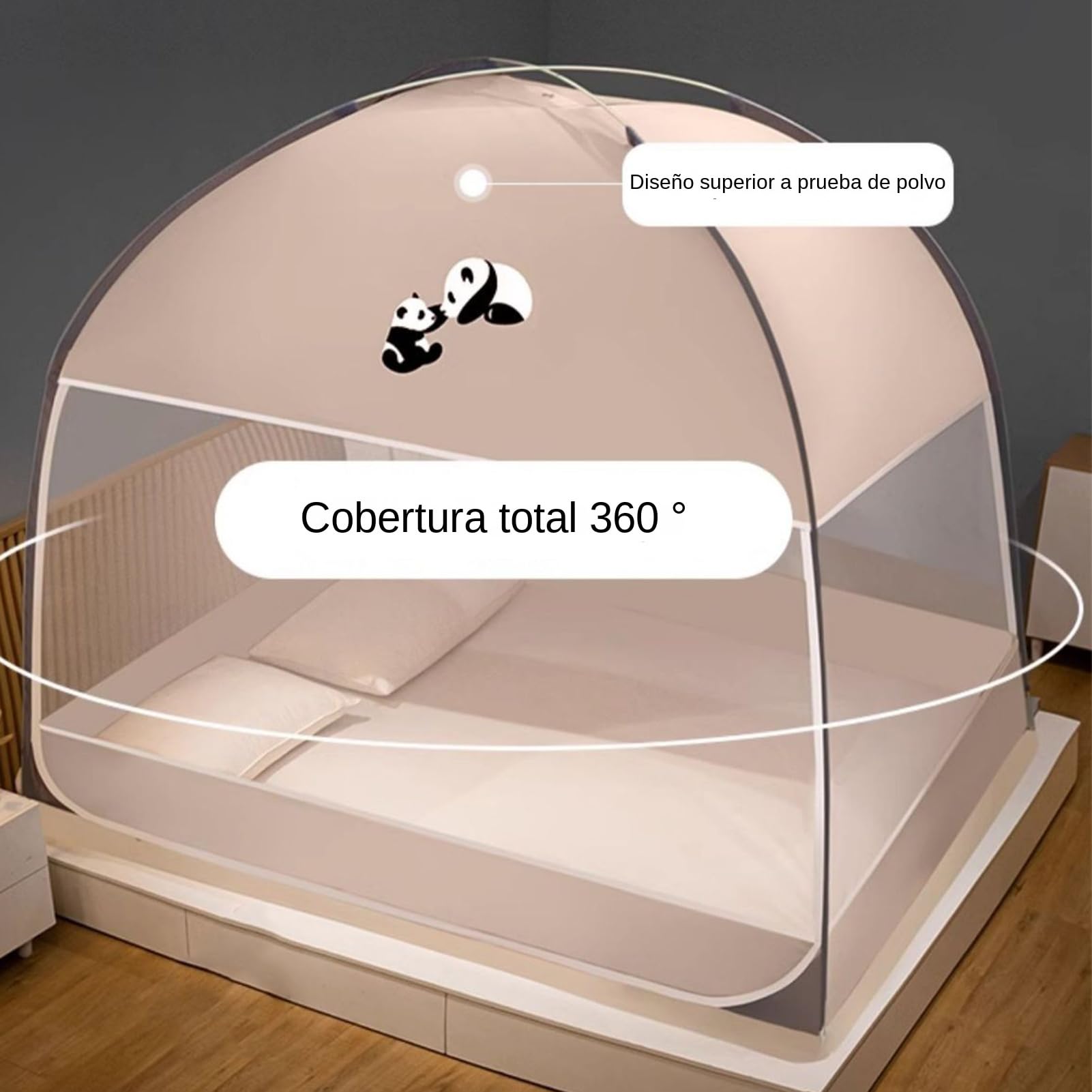 Mosquitera De Cama contra Jejenes Mosquitera Plegable Portátil con Doble