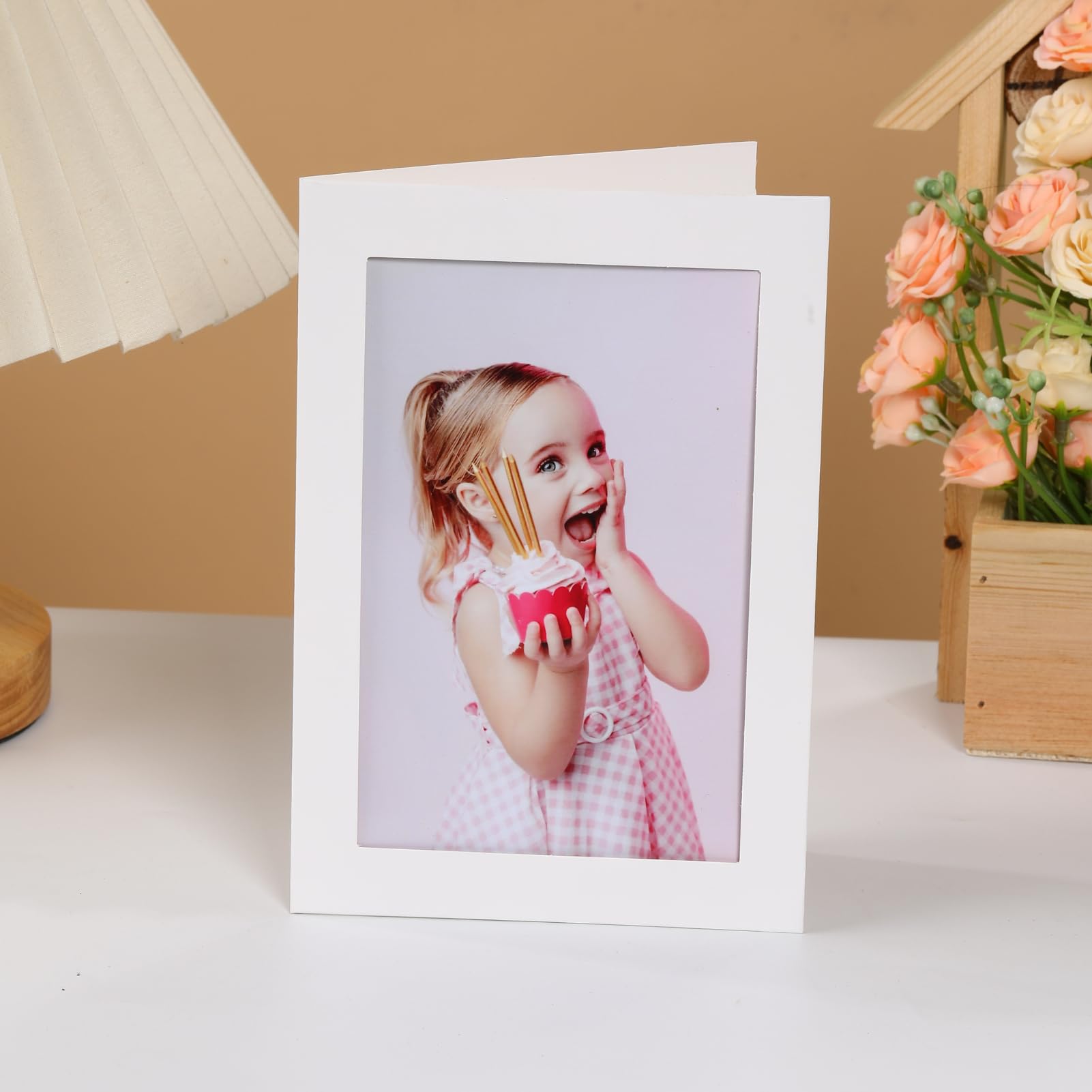 Grußkarten ohne Verschieben, 10 x 15 cm, Papier-Bilderrahmen, Großkarton, Fotorahmen, Karten mit Umschlägen, Foto-Notizkarten für Geburtstag, Hochzeit, Abschlussfeier, Weihnachten, Klassenzimmer, DIY