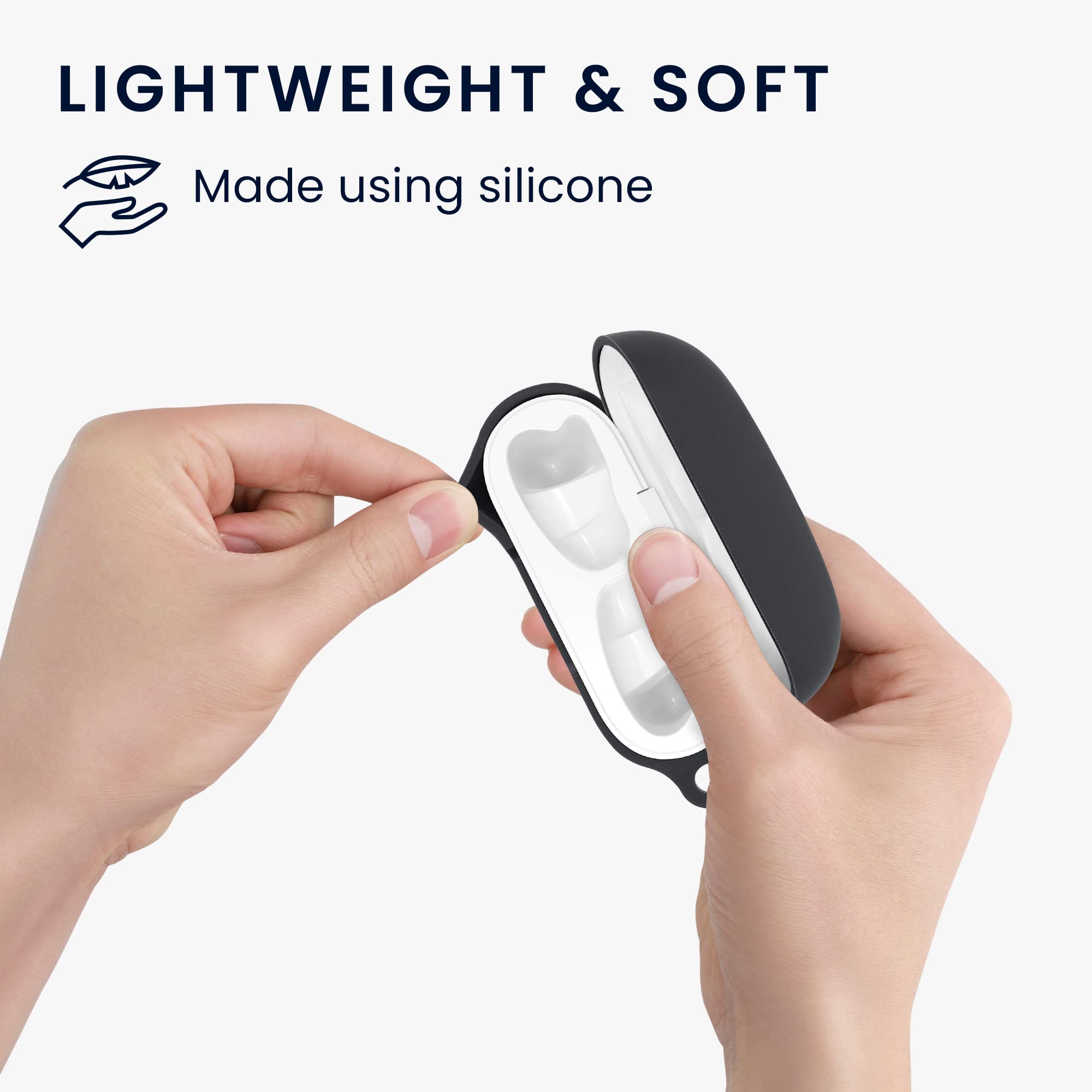 Kwmobile Hülle Für Honor Earbuds 3 Pro – TPU Silikon Case, Schwarz, Mit Karabiner
