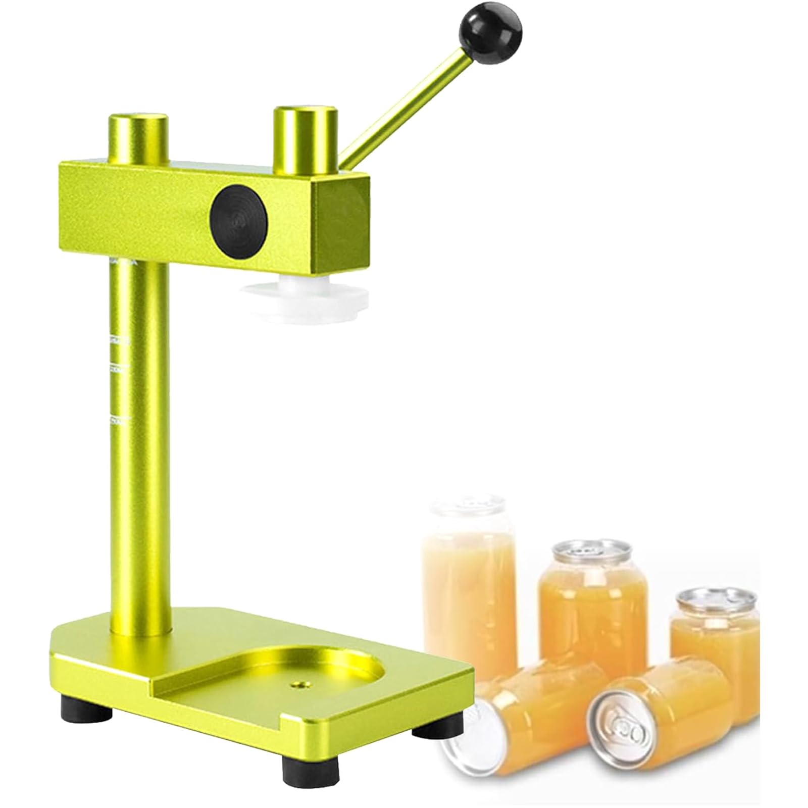 Macchina per aggraffatrice manuale in lega di alluminio, altezza regolabile per capacità di tenuta da 250 a 700 ml, adatta per bottiglie in PET da 5,1 cm di diametro, ideale per uso domestico e