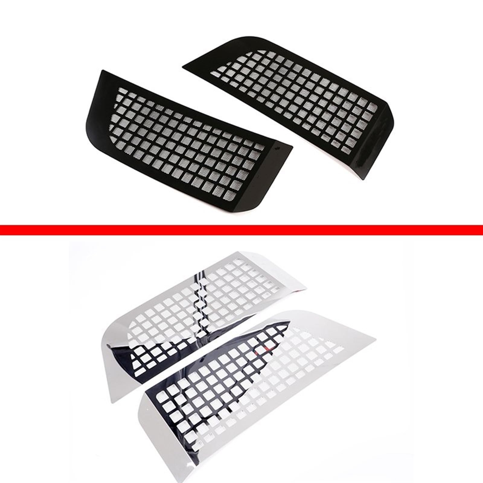 Do Land für Rover für Defender 110 90 2020-2024, stop aluminium, czarny, Auto Air Vent, boczne kratki, grill, osłona siatki, naklejka akcesoria samochodowe, wykończenia wnętrza samochodu (styl A)