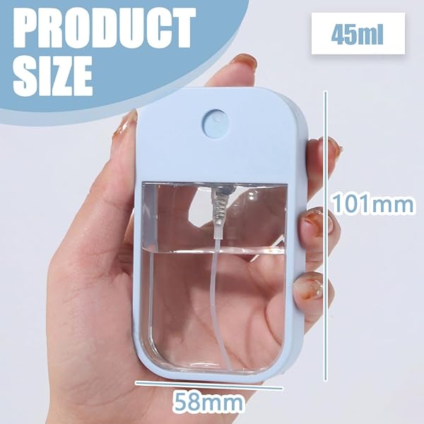 3 Piezas Botellas de Spray de 45 ML, Pequeñas, Reutilizables, Mini Botellas de Pulverización de Niebla Fina Viene con 1 Embudos, para Perfumes Cuidado Personal, Cosméticos - 2